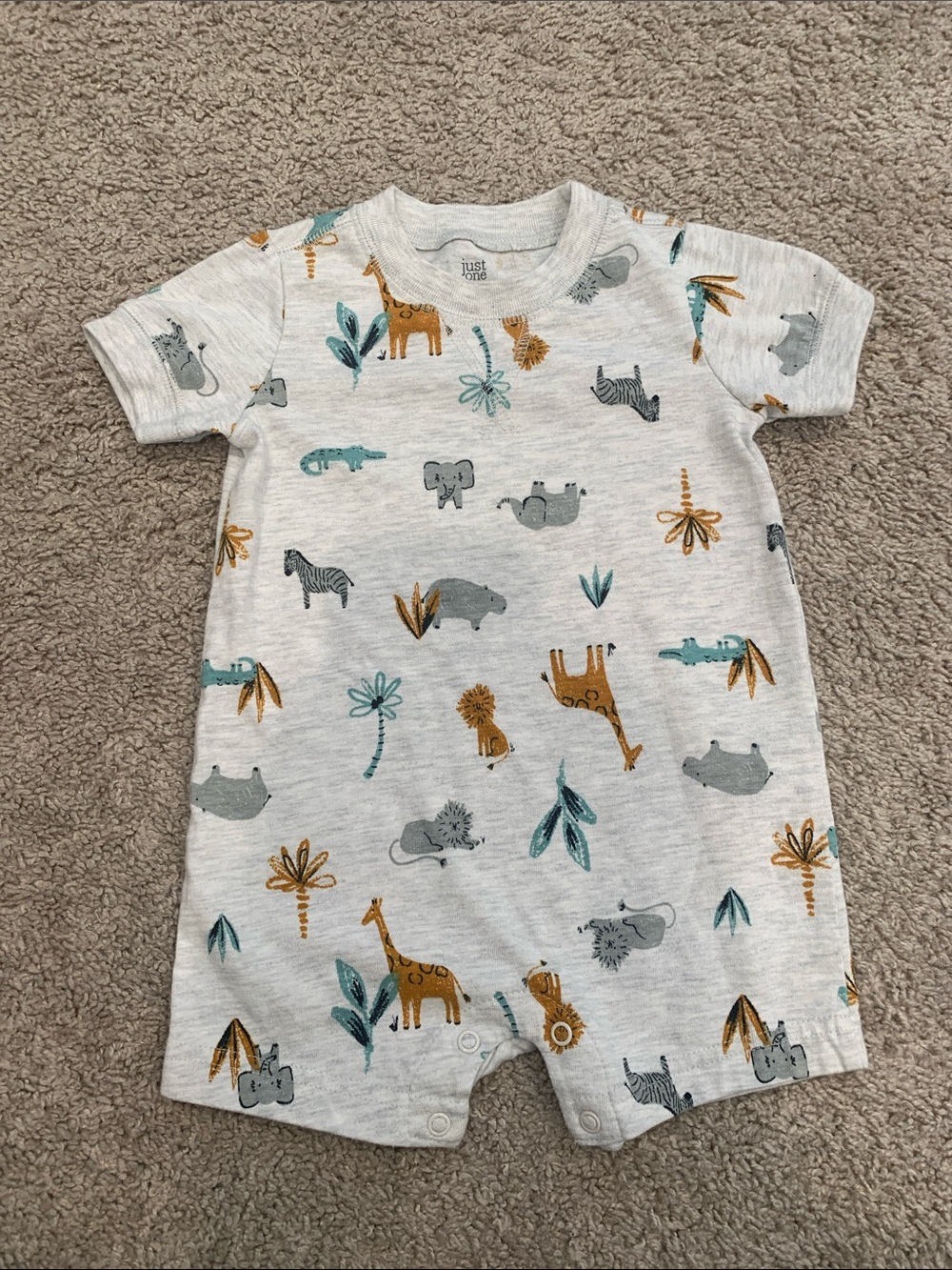 Cater’s animal print boy 12 months romper